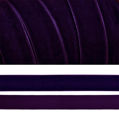 Лента бархатная (нейлон) 2.0см / 1м темно-фиолетовый TBY.LB2059