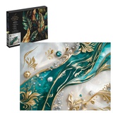 Картина по номерам (на подрамнике) с поталью 30х40см Изумрудное золото 71278 