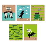 Тетрадь 48 л. линия на скрепке Светоч. Кроко-тетрадь, мелованный картон, [48ТЕТл_001_000761]