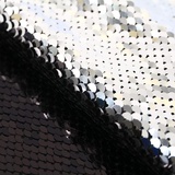 Ткань для пэчворка 33х33см «Чёрная-серебряная», с пайетками, 3891588