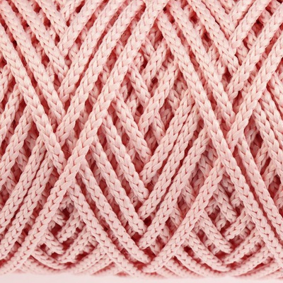 Шнур для вязания без сердечника Osttex 100м/210гр , ширина 3мм (100% полиэфир), 134-светло-розовый