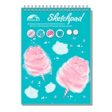 Скетчпад А4 (210х290мм), 40 л на гребне, Котоваты, белый офсет, серый офсет, 80 г/м2, твёрдый переплёт, матовая ламинация, 60507