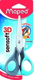 Ножницы детские 13см MAPED (Франция) "3D Sensoft", гибкие ручки, ассорти, картонная упаковка с европодвесом, 069300