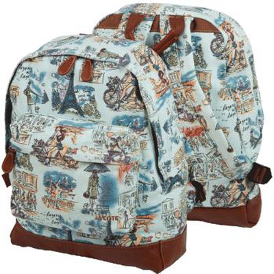 Рюкзак подростковый deVENTE. City, 40x30x18 см, текстильный хлопковый, 1 отделение на молнии, 1 передний карман, подклад с рисунком, отделка из искусственной кожи 500 г 7032820