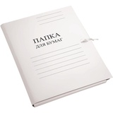 Папка для бумаг с завязками А4 Attomex 360 г/м²  картонная немелованная белая  [3077410]