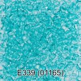 Бисер стеклянный GAMMA 5гр "сольгель" прозрачный, голубой, круглый 10/*2,3мм, 1-й сорт Чехия, Е339 (01165)