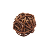 Декоративный элемент плетеный Шар коричневый 2,5 см, 4 шт