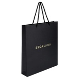 Пакет крафт 260*300*50 250г/кв.м Escalada. Черный с золотом, тиснение фольгой, 73104