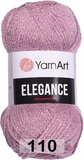 Пряжа YarnArt Elegance 50г/130м (88% хлопок, 12% металлик) 110 пыльная роза