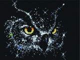 Алмазная живопись 30х40см Paintboy, Звездная сова EF901, на подрамнике (сложность ****)