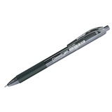 Ручка гелевая автоматическая 0,5мм черная Berlingo Classic Gel, резиновый грип, черный тонированный корпус, CGm_50061