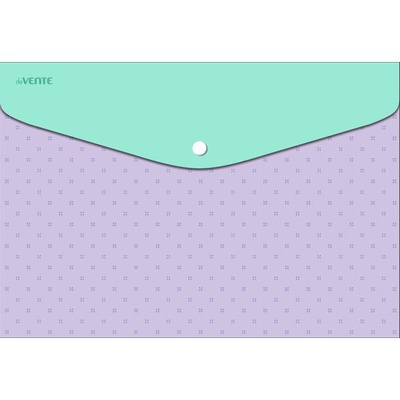Папка на кнопке А4 с рисунком непрозрачная сиренево-бирюзовая Pastel, 150 мкм, deVENTE, 3071936