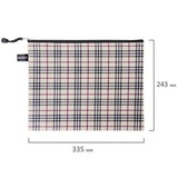 Папка на молнии А4 335*243мм, ткань в клетку, BR Checked 223892