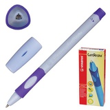 Ручка шариковая 0,8мм синяя (для правшей) Stabilo"Left Right", грип, лавандовый корпус, 220088 R