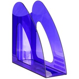 Стойка-угол для бумаг пластик А4, 23,5х24х9 см OfficeSpace "Colorful", тонированный синий, VH_33840