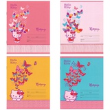 Тетрадь 12л. клетка Hello Kitty, мелованный картон, 4 дизайна