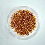 Стеклянный бисер 25г (крупный) прозрачный золотисто-коричневый (Б023)
