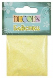 Блестки декоративные DECOLA 20г 0,3мм, цвет: желтый радужный W041-233-0,3