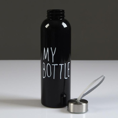 Бутылка для воды, (пластик) 500 мл, My bottle, черная, 6,5х21,5 см, 2463605