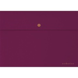 Папка на кнопке А4, 350 мкм deVENTE Esthetics, непрозрачная бургунди, индивидуальная маркировка, 3072515
