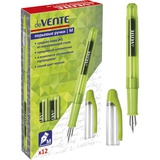 Ручка перьевая deVENTE перо среднее M (Medium) 0,8мм синяя+ баллончик, зеленый полупрозрачный корпус,  [5100706]