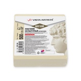 Пластилин скульптурный  0,5кг белый, мягкий, VISTA-ARTISTA. Скульпталин, Studio, [VSSP-500 №1]