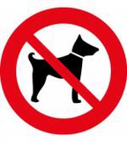 Информационная наклейка "Запрещено с собаками", 10,7х10,7 см Миленд,  [9-82-0005]