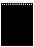 Блокнот А7 80л. на гребне, клетка, Черный, мягкая обложка, мелованный картон, [152461]