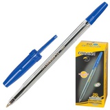 Ручка шариковая 1мм синяя Corvina 51, корпус прозрачный, 40163/02 TRASP [140300]