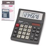 Калькулятор настольный STAFF STF-8008, 8 разрядов, двойное питание [250147]