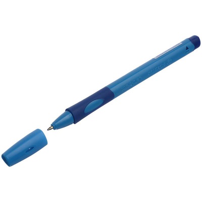 Ручка шариковая 0,8мм синяя (для левшей) Stabilo"Left Right", грип, голубой корпус, 141099