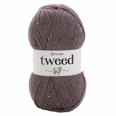 Пряжа Yarnart Tweed 100г/280м (30% шерсть, 5% вискоза, 65% акрил), коричневый  229