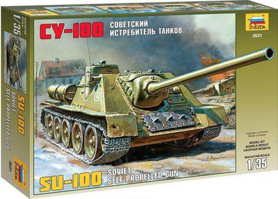 Сборная модель Советский истребитель танков СУ-100 69дет.  3531