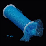 Фатин средней жесткости с глиттером 15.0см/1м №03 голубой, 133925