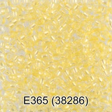 Бисер стеклянный GAMMA 5гр прозрачный с перламутровым отверстием, светло-желтый, круглый 10/*2,3мм, 1-й сорт Чехия, Е365 (38286)