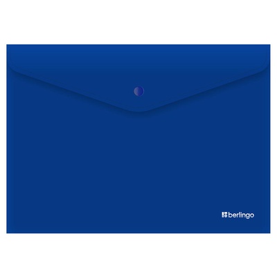 Папка на кнопке А4, 200мкм, Berlingo "City Style",  непрозрачная, синяя, EFb_04402, 352680