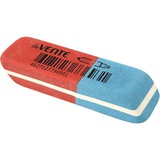 Ластик deVENTE, синтетический каучук, красно-синий, 42х14х8 мм, в индивидуальной маркировка в картонной коробке, [4070706]