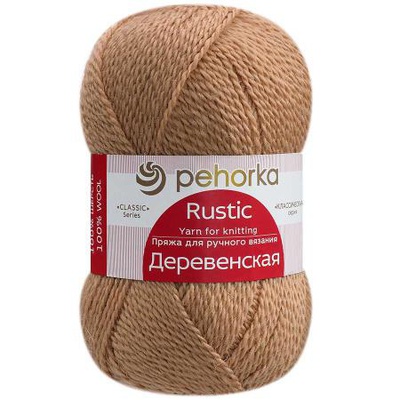 Пряжа ПЕХ Деревенская 100г/250м (100% полугрубая шерсть) 337 лама