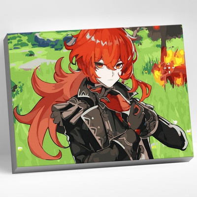 Картина по номерам (на холсте) 30х40см Геншин. Дилюк, CHR0117 (сложность **)