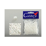 Стеклянный бисер Colibry 20г непрозрачный блестящий белый (91)