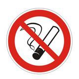 Знак запрещающий "Запрещается курить", круг диаметр 200мм, самоклейка,  [610001]