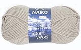 Пряжа NAKO Sport WOOL 100г/120м (75%акрил /25% шерсть), (10007)