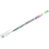 Ручка гелевая 1мм с блестками светло-зеленая Crown "Glitter Metal Jell", [142296]