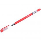 Ручка гелевая 0,5мм красная Berlingo Velvet, прорезиненый корпус,  [243047]