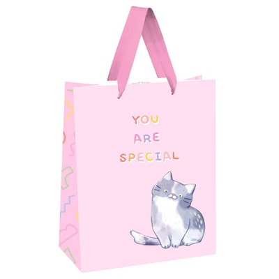 Пакет подарочный крафт 18*23*10см MESHU "You are special", выборочный лак, MS_51743