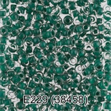 Бисер стеклянный GAMMA 5гр кристально-прозрачный с ярким цветным покрытием, зеленый, круглый 10/*2,3мм, 1-й сорт Чехия, Е229 (38458)