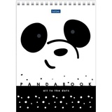 Блокнот А5 60л. на гребне, в точечку, Premium. Panda, 70г/кв.м, жесткая подложка обложка, мел.картон УФ-лак  [060362]