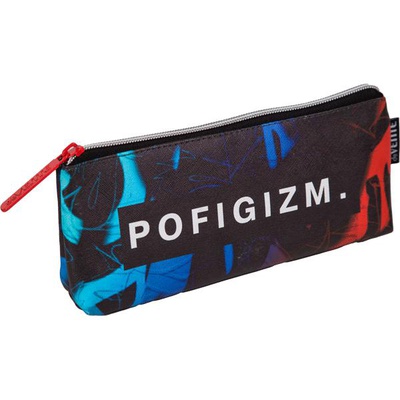 Пенал -косметичка 210*80*35 deVENTE. Pofigizm, треугольный, для 45 пред., на молнии, кож/зам, с антивандальной фактурой, с подкладом, 7026404