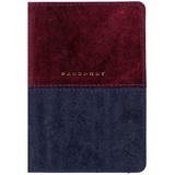 Oбложка для паспорта OfficeSpace "Duo", кожа, бордо+синий, тиснение фольгой, [311100]