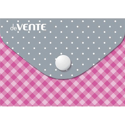 Папка на кнопке А7 с рисунком Pink&Grey, 150 мкм, deVENTE, 3071538